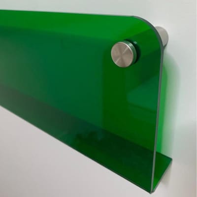 Tijdschriftenrek Acryl - Opbergrek Literatuur - Documenten Organiseren - Krasbestendig Materiaal - 40-120 cm Lengte - Groen