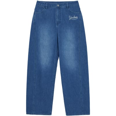 MLB New York Yankees Letterprint Boog Wijde Pijp Losse Pasvorm Jeans Heren jeans 3LDPV0261-50INS XL gray