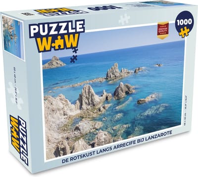 Puzzel De rotskust langs Arrecife bij Lanzarote - Legpuzzel - Puzzel 1000 stukjes volwassenen