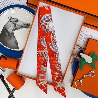 100% Zijde Hoge Kwaliteit Luxe Merk Sjaal Dames Hoofdband Haarband Foulard Strik Lint Neckerchief Dunne Sjaals Accessoires 5x85cm gray