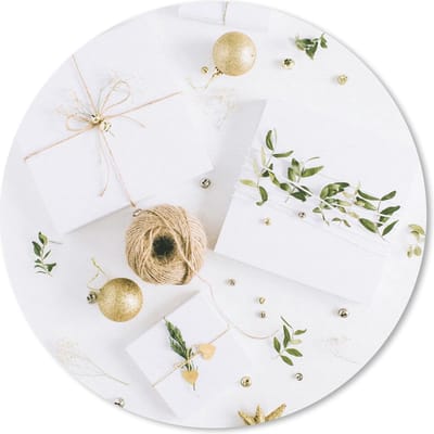 Muismat rond 20x20 cm - Mousepad Winter - Kerst - Cadeau - Ronde muismatten - Kerst - Cadeau - Kerstcadeau voor mannen en voor vrouwen