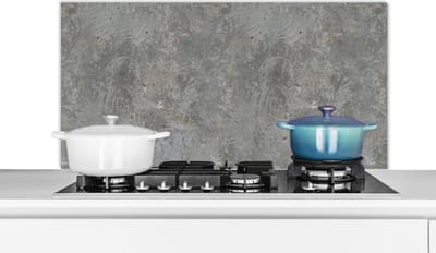 Spatscherm keuken 100x50 cm - Kookplaat achterwand Stenen - Beton print - Patronen - Muurbeschermer - Spatwand fornuis - Hoogwaardig aluminium