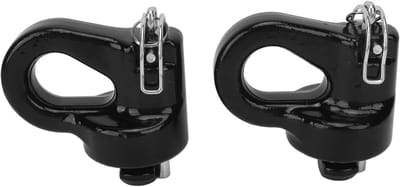 Kettingankers - Zwanenhals Ankers - Aanhanger Koppelen - Gelegeerd Staal - 2 Stuks - Zwart