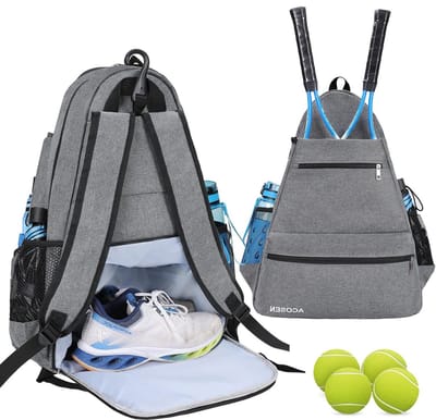 Sporttas - Sportrugzak - Sportuitrusting - Aparte schoenenvak - 20.8 inch hoogte - Grijs