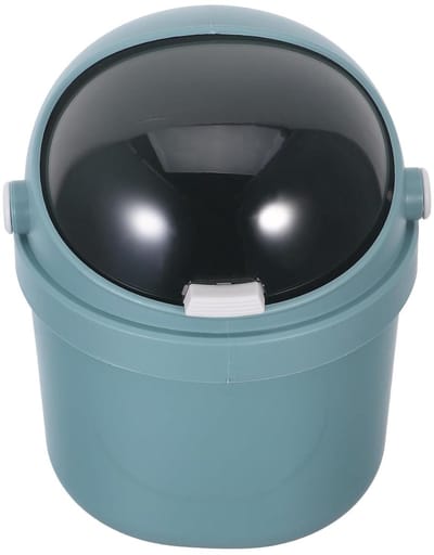 Mini Prullenbak - Bureau Afvalbakje - Werkplek Opruimen - Compact Astronaut Design - 1 Liter - Hemelsblauw