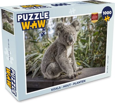 Puzzel Koala - Hout - Planten - Kids - Jongens - Meiden - Legpuzzel - Puzzel 1000 stukjes volwassenen