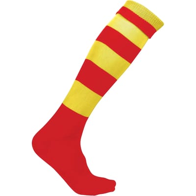 PROACT® Gestreepte Sportsokken PA021 - Sporty Red / Sporty Yellow - 39/42 EU