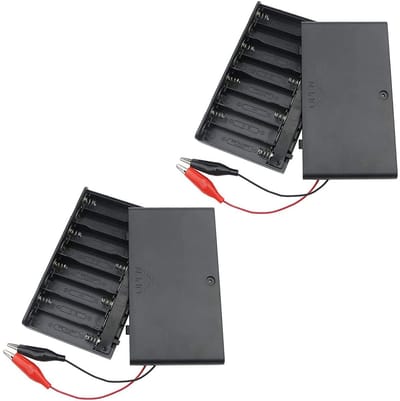 Allecto - Batterijhouder - 2x 12V AA met Schakelaar - Handige oplossing - Inclusief Krokodillenclips - Ideaal voor DIY Projecten - Geschikt voor ho..