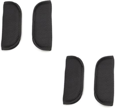 Gordelkussens voor Autostoelen en Schouderriemen - 2 Paar, Zwart, 12 x 7 cm, Comfortabel en Ademend