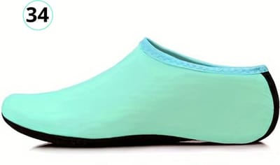 Bovista Waterschoenen Voor Kinderen & Volwassenen - Aqua Shoes - Aquaschoenen - Afzwemschoenen - Zwemles Schoenen - Turqoise - Maat 34