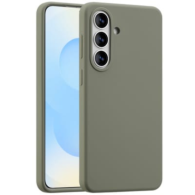 Accezz Hoesje - Geschikt voor Samsung Galaxy S26 Plus - Liquid Silicone Backcover met Magnetische Ring - Cooper Green
