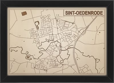 Decoratief Beeld - Houten Van Sint-oedenrode - Hout - Bekroned - Bruin - 21 X 30 Cm