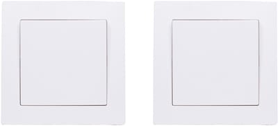 Benson Wandcontactdoos - 2x - schakelaar - inbouw - wit - 80 x 80 mm - 250V AC/10A