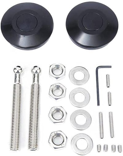 Allecto - Universele Release Latch - Auto Hood Pins - Zwart Aluminium