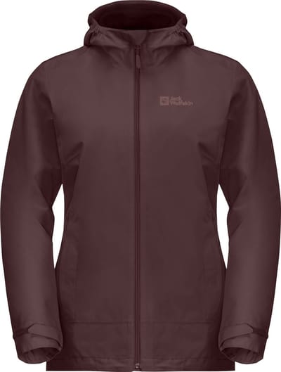 Jack Wolfskin MOONRISE 3IN1 JKT W Dames Outdoorjas - red ochre - Maat S