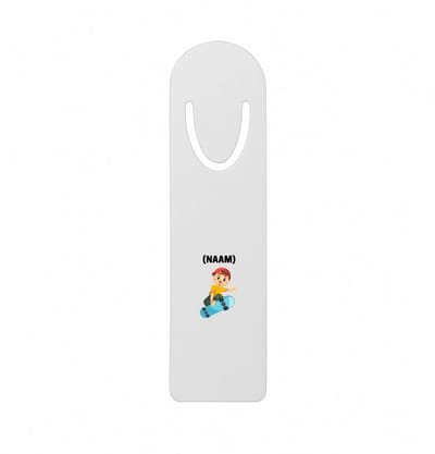 Hacebo® - Skateboarden met eigen naam metalen boekenlegger - Sport - Skateboarder - Skaten Bladwijzer boekenleggers - 12.7 cm x 3.2cm