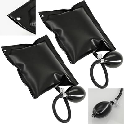 Professionele Opblaasbare Shim Tool Set van 2 Stuks met Metaalventiel en Lanyard Gat voor Zware Toepassingen bij Deuren en Auto's, Ideaal voor Installatie en Reparatie.