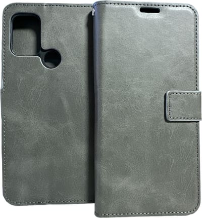 Portemonnee Book Case Hoesje Geschikt voor: Motorola Moto G60s grijs