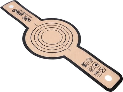 Ronde Siliconen Bakmat met Antiaanbaklaag en Lange Handgrepen voor Eenvoudig Bakken en Gebak Maken, Perfect voor de Oven en Taartdecoratie
