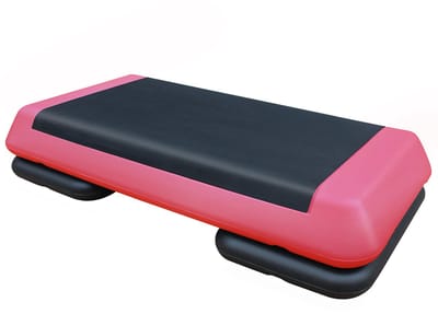 Aerobic Stepper - 76 cm - Verstelbaar met 2 Verhoogde Platforms - Fitnessapparaat voor Thuis - Rood/Zwart
