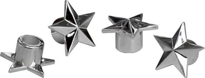 Simoni Racing Set ventielkapjes 'Chrome Star' - Chroom
