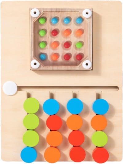 Houten Schuifpuzzel - Hersenkraker Spelletje - Cognitieve Ontwikkeling - 24 Combinaties Mogelijk - 217 x 159 cm - Niet Gespecificeerd