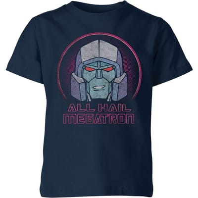 Transformers All Hail Megatron Kids' T-Shirt - Navy - 98/104 (3-4 jaar)