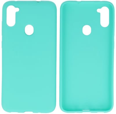 Hoesje Geschikt voor de Samsung Galaxy A11 - Backcover Color Telefoonhoesje - Turquoise