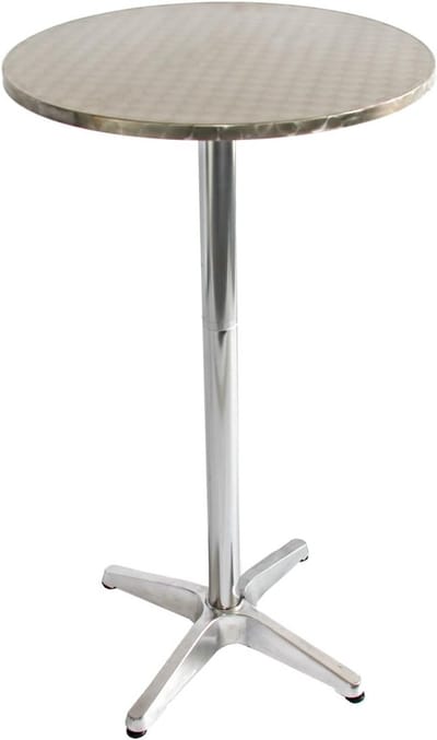 Staande Bistrotafel - Verstelbare Tafel - Staand Zitten - Inklapbaar Tafelblad - 60x110cm - Aluminium