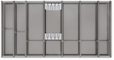 Bestekbak Cuisio grafietgrijs - voor corpusbreedte: 1000 mm / breedte (binnen): 920-926 mm / diepte (binnen) 473 mm / hoogte 55 mm