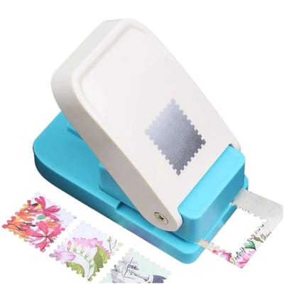 Postzegel Vorm Pons - Papiersnijders - Vierkante perforator - Papierpons - Stempelvormige snijder - Rechthoekige postzegel pons - voor het maken van stempels, het snijden van etiketten, scrapbooking en het maken van kaarten
