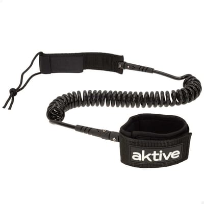 Aktive Spiraalvormige Leash Voor Paddlesurfen Zwart 20 cm