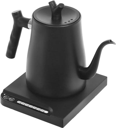 Elektrische Waterkoker - Theeketel RVS - Dranken Bereiden - Instelbare Temperatuur - 1 Liter - Zwart