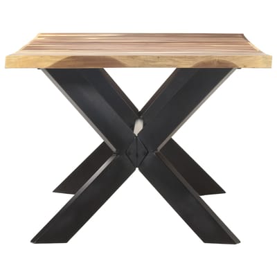 vidaXL - Eettafel - 200x100x75 - cm - hout - met - honingkleurige - afwerking
