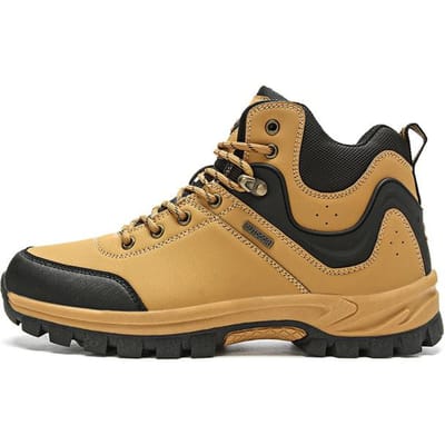 Herfst Winter Nieuwe Herenlaarzen Plus Sneeuwlaarzen Antislip Warme Winterlaarzen Voor Wandelschoenen Met Bont Heren Comfortabele Outdoorschoenen 43 bruin