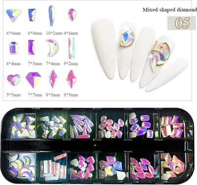 Rhinestone - Nagelsteentjes - 12 vormen - 120/130stuks - decoratie