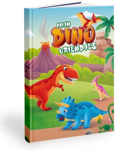 24/7 Stoer Vriendenboekje Dinosaurus – Creatief Invulboek – Dino Vriendenboek – Persoonlijk Cadeau – Kleur- en Tekensuggesties