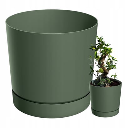 TUBO P bloempot met voet 30 cm - Green Pine