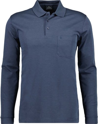 Ragman Poloshirt Soft Knit Polo Knopf Langarm