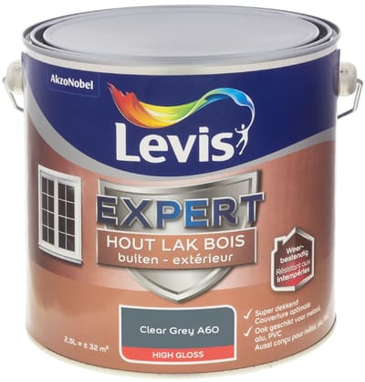 Levis - Expert Hout Lak Buiten High Gloss Mix - Clear Grey A60 - Mengverf - 2,5 L
