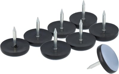 Meubelglijders met spijker - PTFE glijvlak stoelglijders - Meubels beschermen - Set van 8 stuks - Ø 19 mm - Blauw
