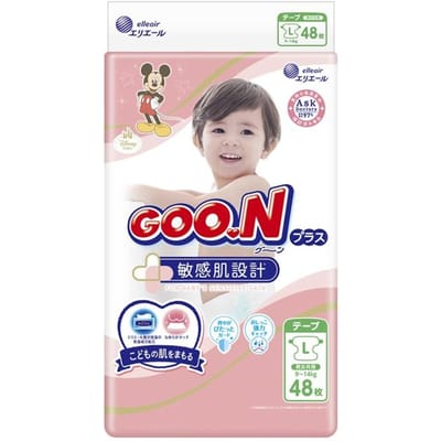 Goo.N Luiers voor gevoelige huid L 9-14kg 48 stuks
