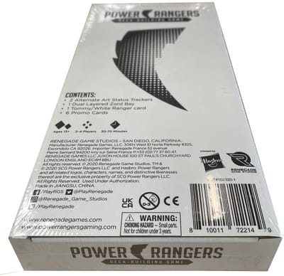 Power Rangers Deck-Building Game Bonus Box #1 is een Renegade Exclusive! Voor gebruik is een Power Rangers Deck-Building Core Set vereist.