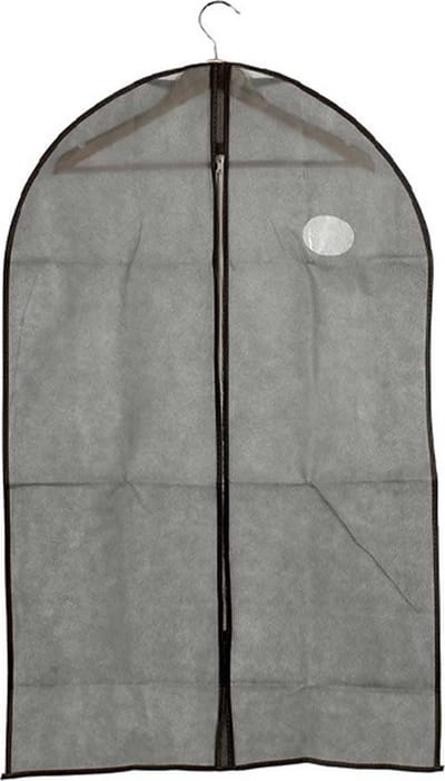 Kipit Kledinghoes - met kijkvenster - grijs - 60 x 100 cm - kledingzak - voor jurk of pak