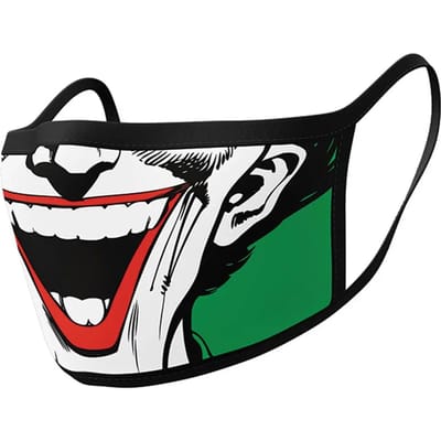 Dc Comics Mondkapjes Joker Face 11 X 16 Cm Katoen Wit 2 Stuks