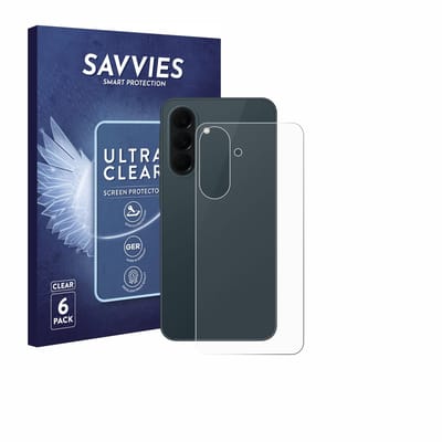 Savvies - Screenprotector voor Samsung Galaxy A37 5G (Achterkant) - Folie Beschermfolie transparant 6 Stuks