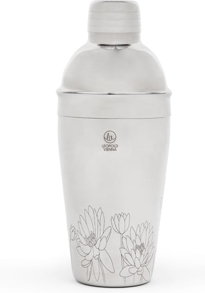 Leopold Vienna - Cocktail shaker 500ml RVS Flowers - shakebeker - met lasergravure