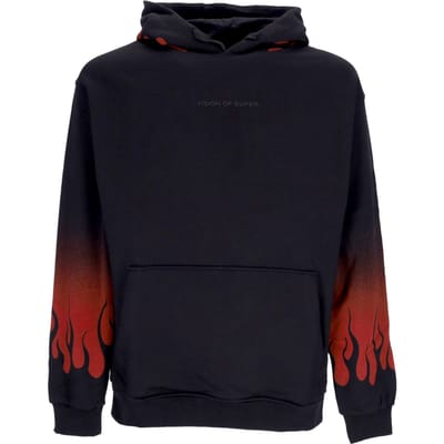 Negative Flames Hoodie Herenhoodie Zwart/rood