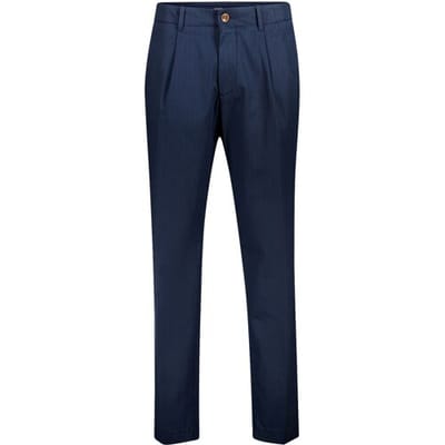 Gardeur Broek Roman Leisure Luxury Herringbone Weave Heavy Weight Cotton Dark Marine / male