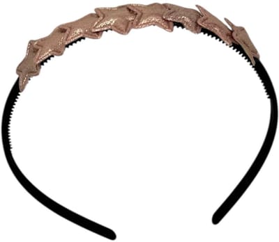 Diadeem met sterretjes - kerstcollectie - glitters - ster – rosé — Zwarte diadeem